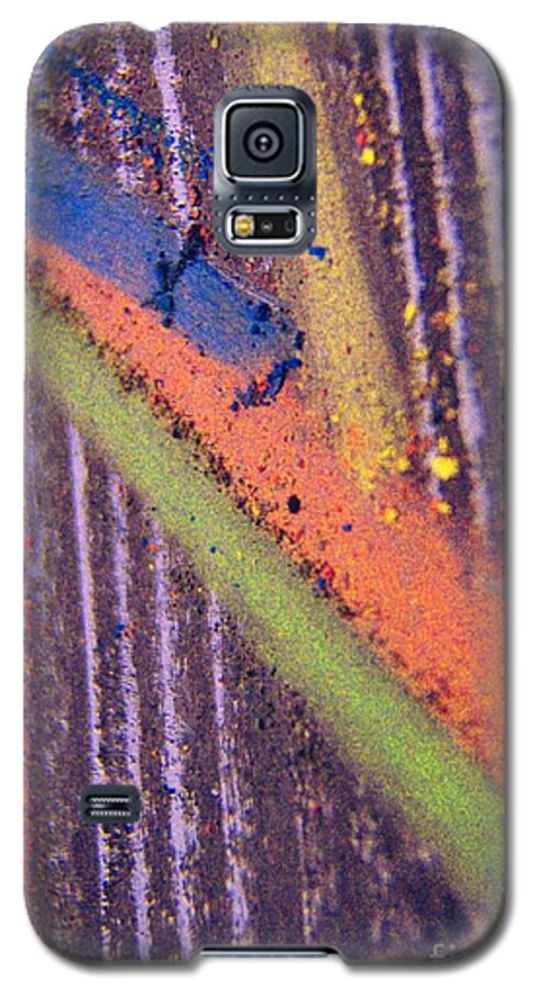 Music Abstract Pastel Groove Galaxy S5 Case featuring the pastel Record LP by Kristine Nora