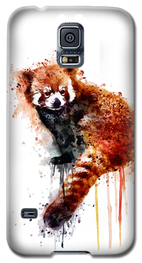 Marian Voicu Galaxy S5 Case featuring the painting Red Panda by Marian Voicu