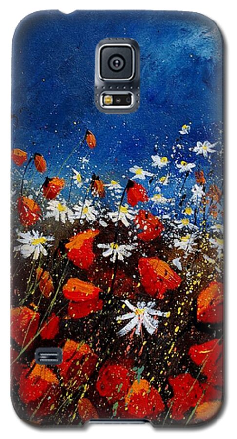 Flowers Galaxy S5 Case featuring the painting Red Poppies 451108 by Pol Ledent