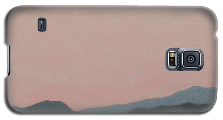 San Jacinto Mountain Range Galaxy S5 Case featuring the painting Red San Jacintos by Stan Magnan