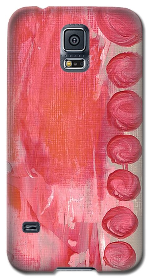Red Galaxy S5 Case featuring the painting Red sky by Monica Martin
