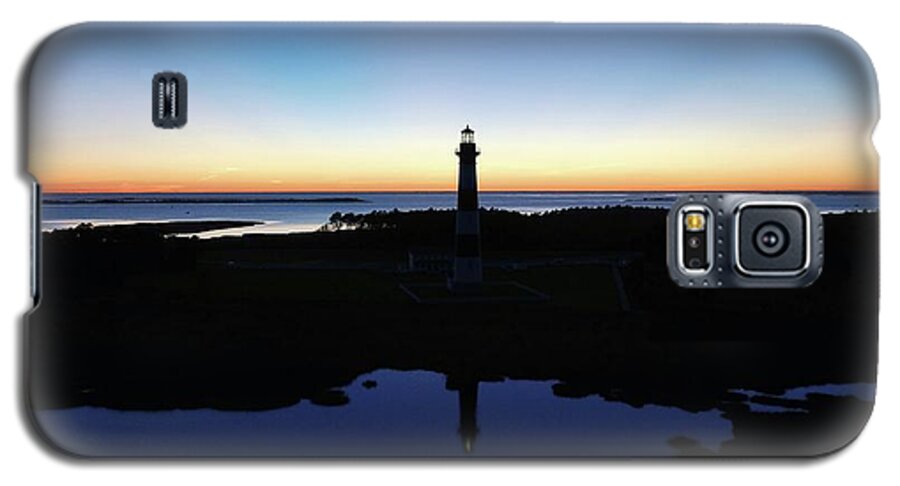 Photosbymch Galaxy S5 Case featuring the photograph Reflection of Bodie Light at Sunset by M C Hood