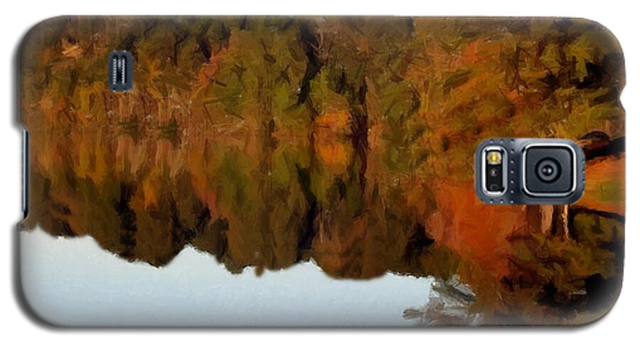 Pennsylvania Galaxy S5 Case featuring the painting Reflections of a Pennsylvania Autumn by David Dehner