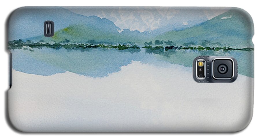 Australia Galaxy S5 Case featuring the painting Reflections of the skies and mountains surrounding Bathurst Harbour by Dorothy Darden
