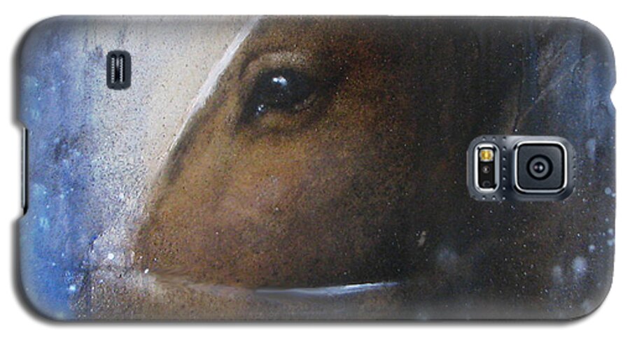 Canvas Prints Galaxy S5 Case featuring the painting Reflective Horse by Jackie Flaten