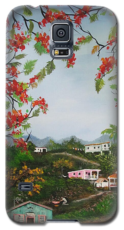 Flamboyan Tree Galaxy S5 Case featuring the painting Regresare by Gloria E Barreto-Rodriguez