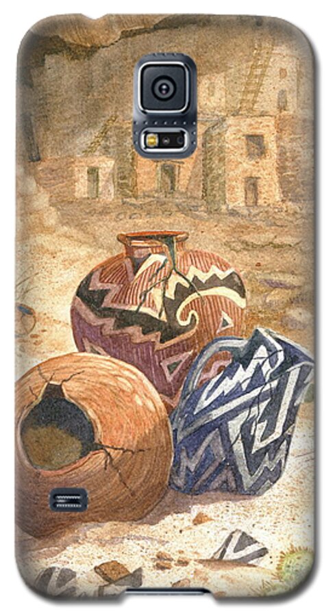 Anasazi Galaxy S5 Case featuring the painting Remnants Of The Ancient Ones by Marilyn Smith
