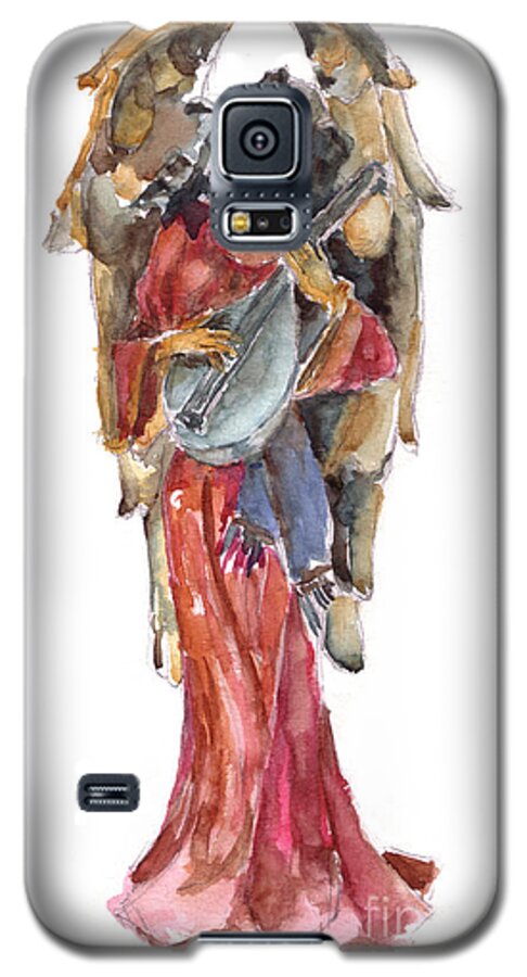 Angel Galaxy S5 Case featuring the painting Renaissance Angel by Claudia Hafner