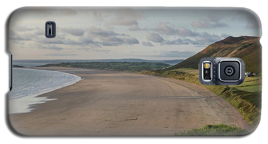 Sunset Galaxy S5 Case featuring the photograph Rhossili Bay, South Wales by Perry Rodriguez
