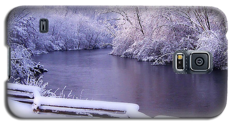 River Galaxy S5 Case featuring the photograph River In Winter by Phil Perkins