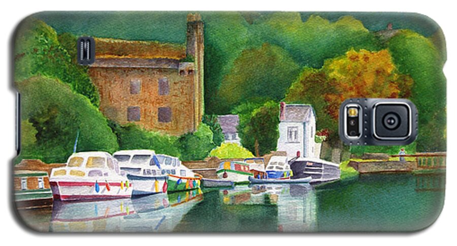 Landscape Galaxy S5 Case featuring the painting Riverboats by Karen Fleschler