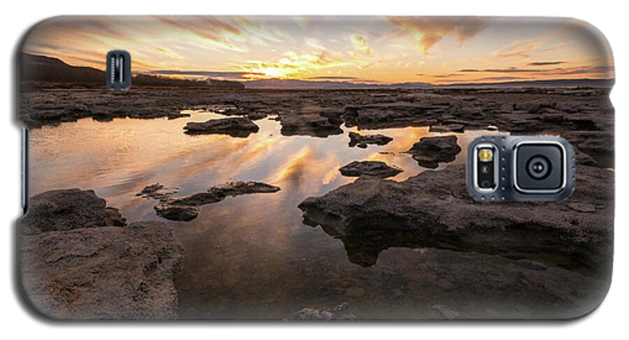 Utah Lake Galaxy S5 Case featuring the photograph Rocky Shores of Utah Lake by Wesley Aston