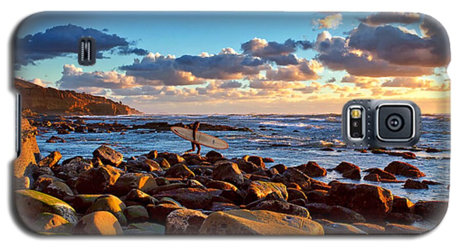Sunset Galaxy S5 Case featuring the photograph Rocky Surf Conditions by Sam Antonio