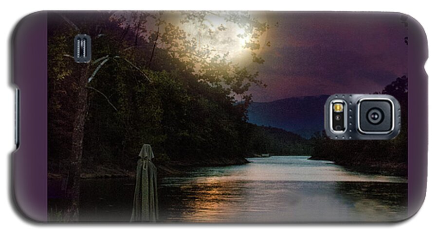 Moon Galaxy S5 Case featuring the photograph Romantic Novel Moon by Jolynn Reed