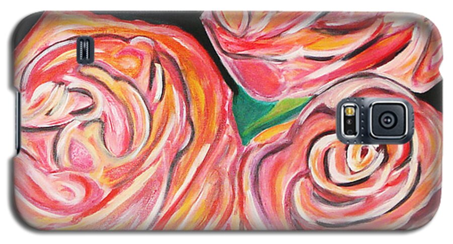 Acrylic Painting Galaxy S5 Case featuring the painting Romantic by Yael VanGruber