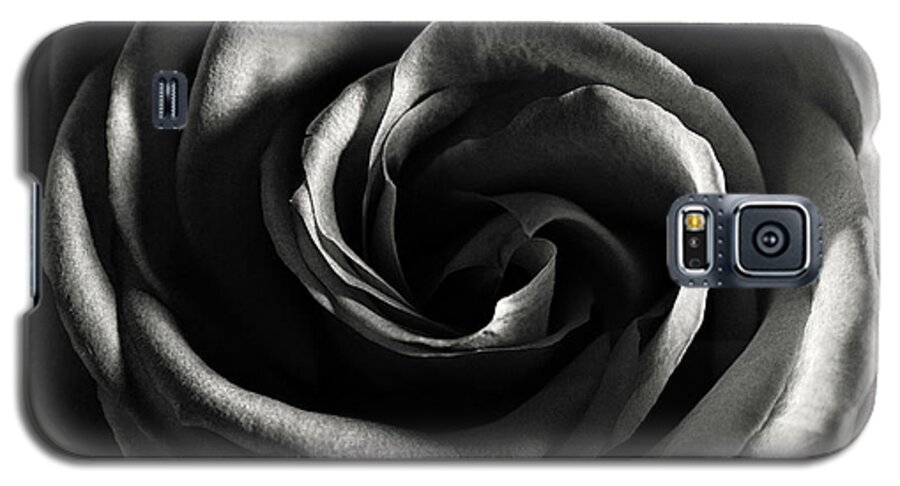 Rose Galaxy S5 Case featuring the photograph Rose Study 1 in Black and White by Jeremy Herman
