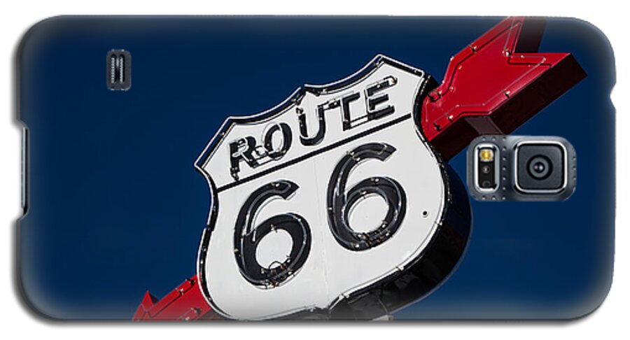 Route 66 Galaxy S5 Case featuring the photograph Route 66 Sign by T Lowry Wilson