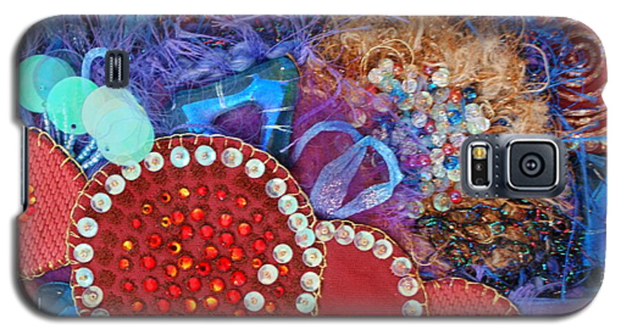  Galaxy S5 Case featuring the mixed media Ruby Slippers 3 by Judy Henninger