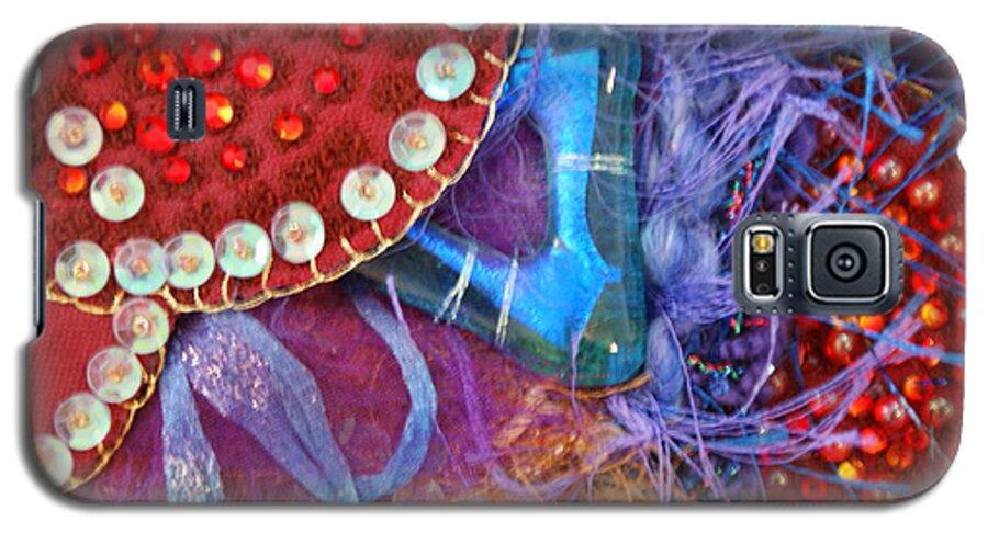  Galaxy S5 Case featuring the mixed media Ruby Slippers 7 by Judy Henninger