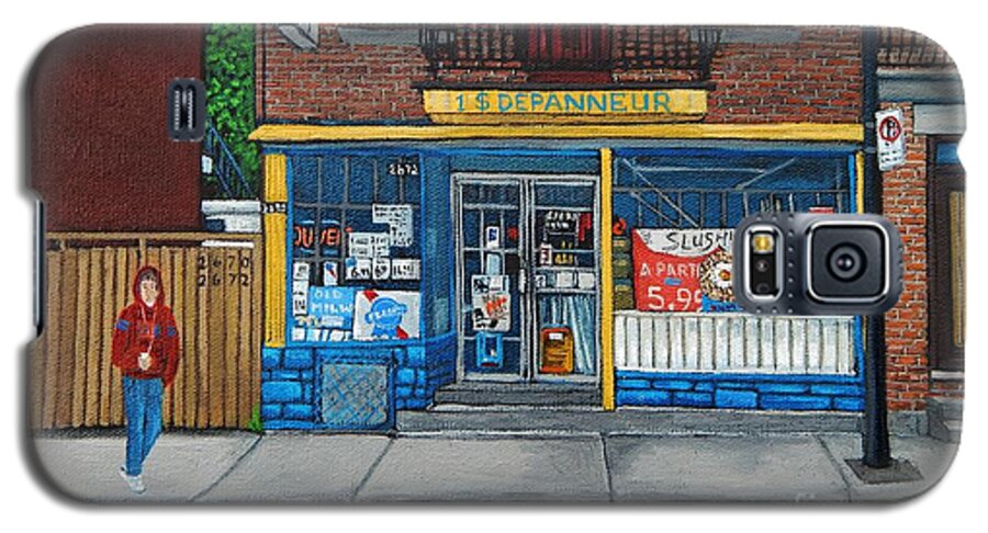 Pointe Saint Charles Galaxy S5 Case featuring the painting Rue Du Centre Depanneur by Reb Frost