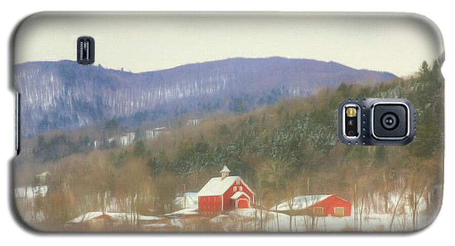 Barn Galaxy S5 Case featuring the digital art Rural Vermont by Sharon Batdorf