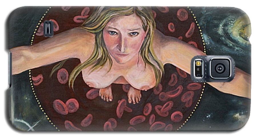 Woman Art Galaxy S5 Case featuring the painting Sacred Circle II by Sheri Howe