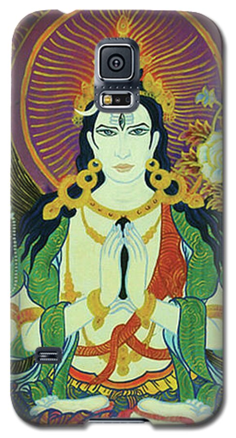 Shiva Galaxy S5 Case featuring the painting Sada Shiva by Guruji Aruneshvar Paris Art Curator Katrin Suter