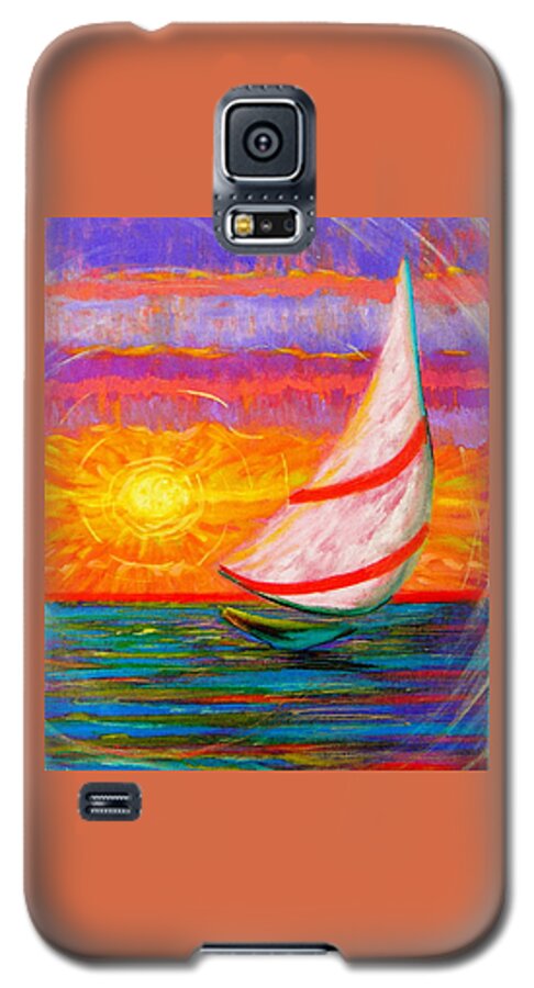Sailboat Galaxy S5 Case featuring the painting Sailaway by Jeanette Jarmon