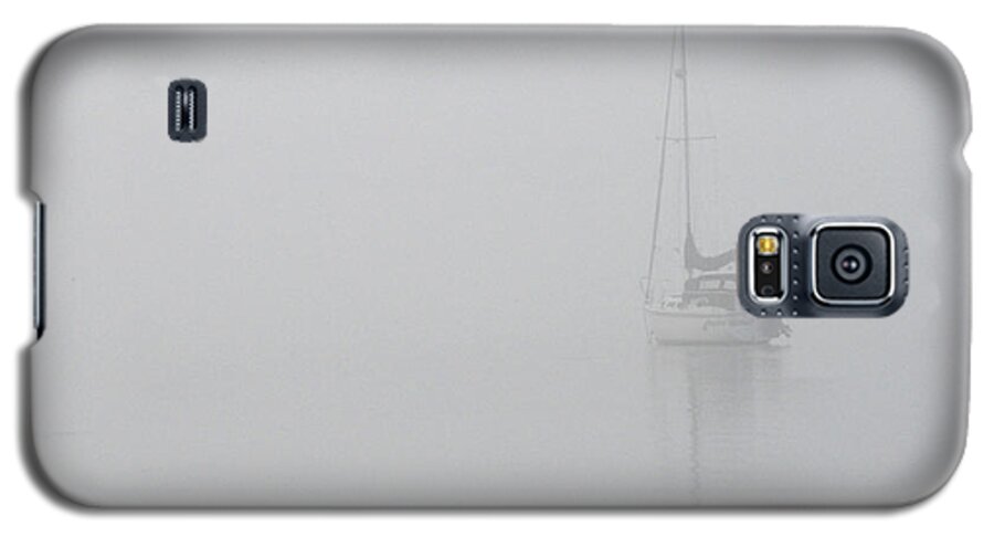 Boat Galaxy S5 Case featuring the photograph Sailboat In Fog by Tim Nyberg
