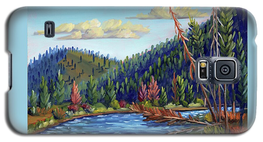 River Galaxy S5 Case featuring the painting Salmon River - Stanley by Kevin Hughes