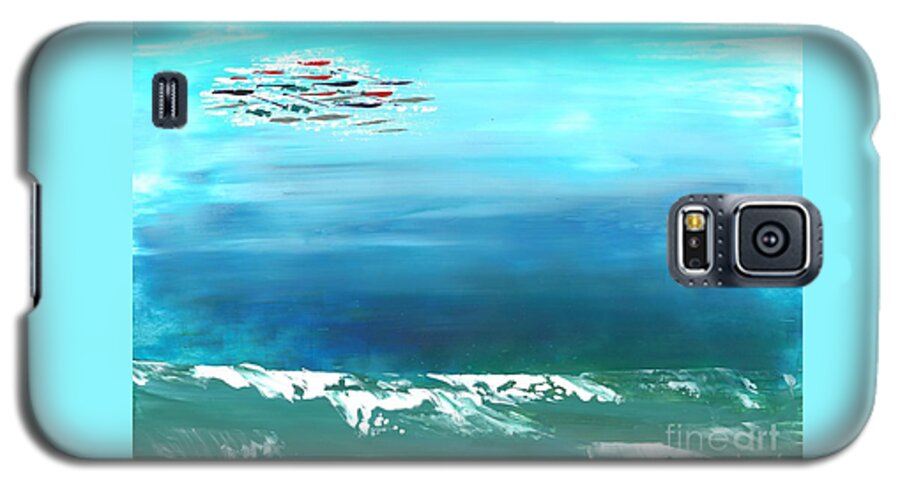 Ocean Scene Galaxy S5 Case featuring the painting Salt Air by Corinne Carroll