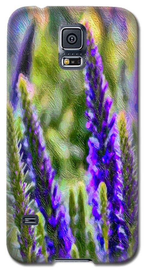 Salvia Galaxy S5 Case featuring the digital art Salvia Sway by Jean OKeeffe Macro Abundance Art