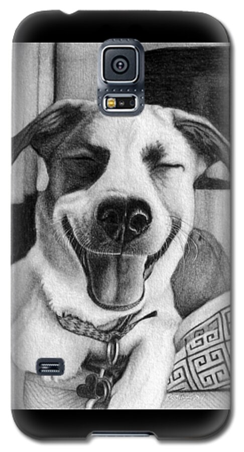Dog Galaxy S5 Case featuring the drawing Sam by Danielle R T Haney