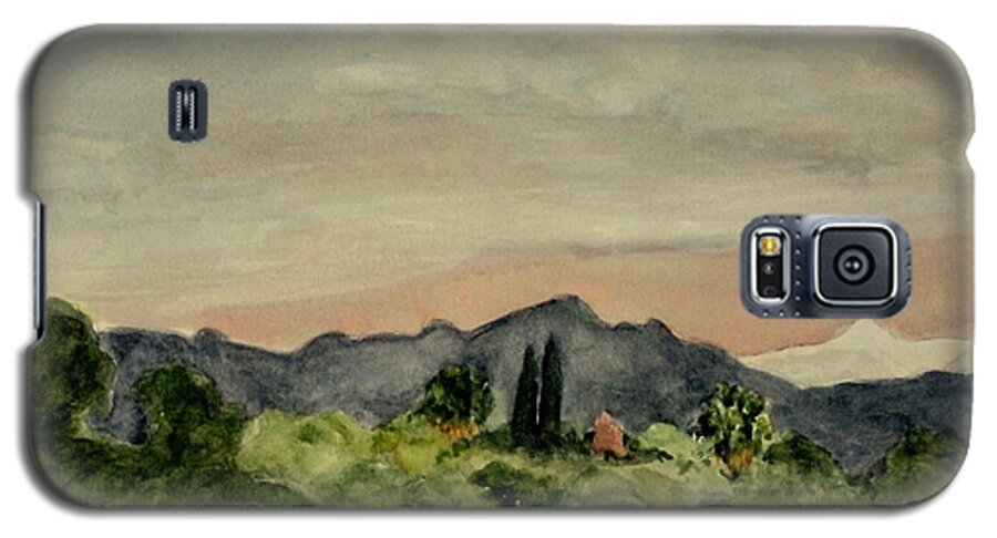 Watercolor Mountain Painting Galaxy S5 Case featuring the painting San Gabriel Mountains by Nancy Kane Chapman