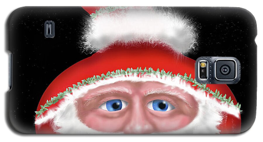 Santa Galaxy S5 Case featuring the digital art Santa Gourd by Cynthia Westbrook