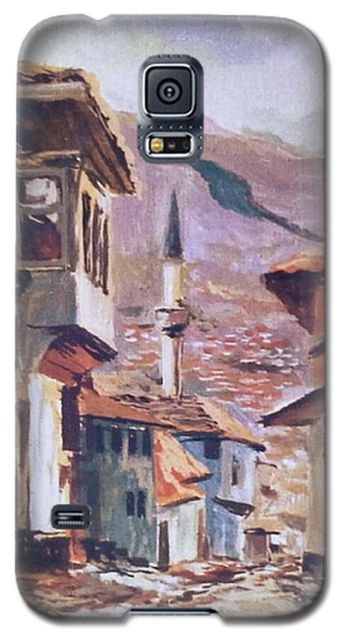 Acrylic Paintings Galaxy S5 Case featuring the painting Sarajevo Old Town by Sinisa Saratlic