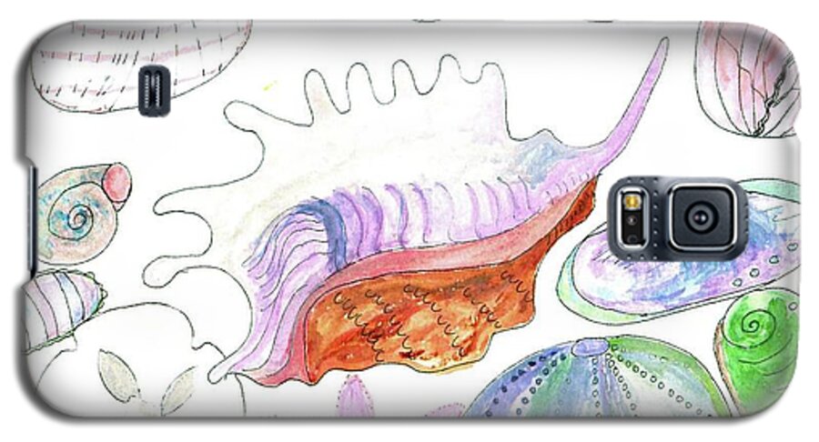 Clams Galaxy S5 Case featuring the painting Sea Gifts by Helen Holden-Gladsky