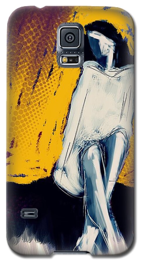 Figure Galaxy S5 Case featuring the painting Seated on the Edge by Jim Vance
