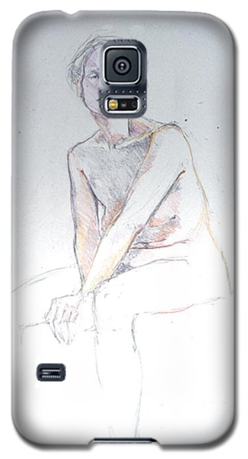 Full Figure Galaxy S5 Case featuring the painting Seated Study 2 by Barbara Pease