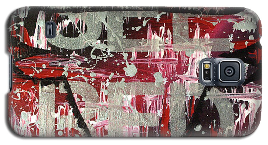 Chicago Bulls Galaxy S5 Case featuring the painting See Red Chicago Bulls by Melissa Jacobsen