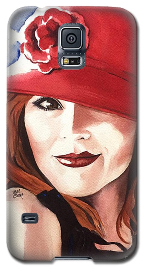 Redhead. Red Hair Galaxy S5 Case featuring the painting Self Portrait by Michal Madison