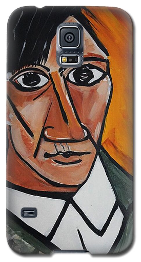 Picasso Galaxy S5 Case featuring the painting Self Portrait Of Picasso by Nora Shepley