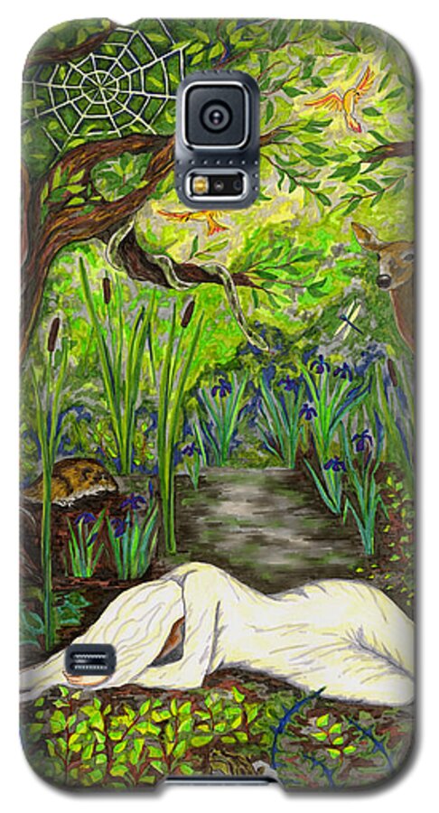 Birds Galaxy S5 Case featuring the drawing Shade Falls by FT McKinstry