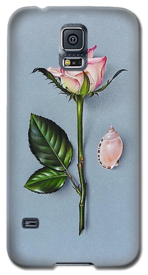 Still Life Galaxy S5 Case featuring the drawing Shades of pink by Elena Kolotusha