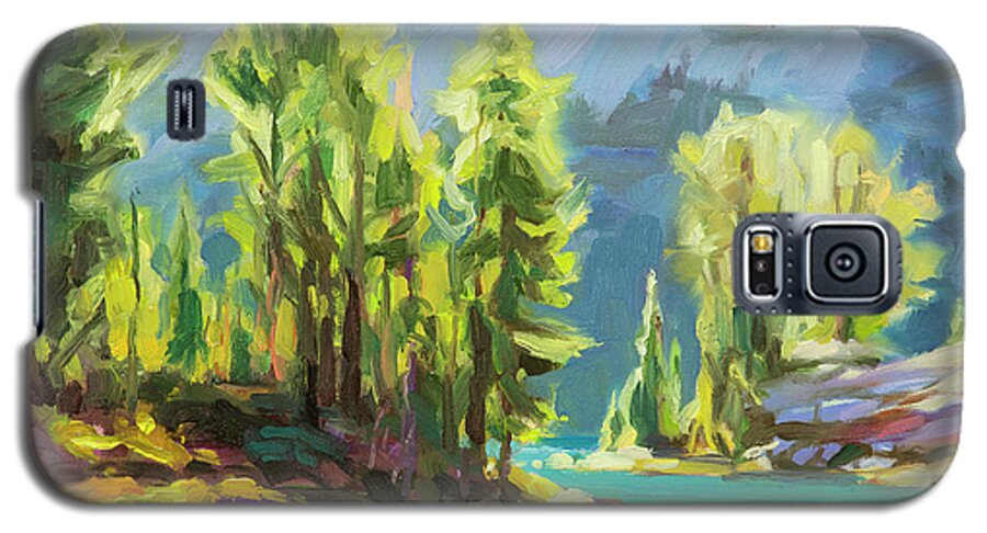 Lake Galaxy S5 Case featuring the painting Shades of Turquoise by Steve Henderson