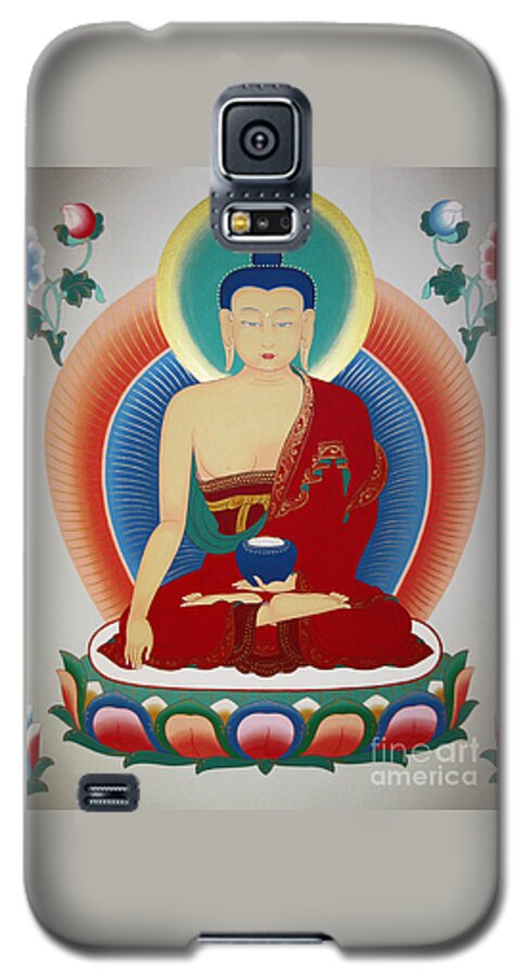 Thangka Galaxy S5 Case featuring the painting Shakyamuni Buddha by Sergey Noskov