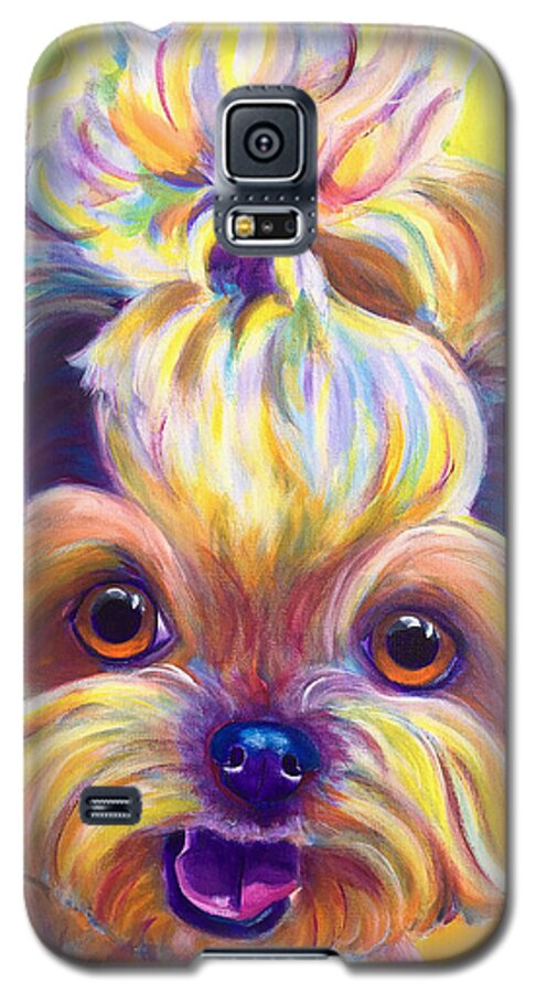 Dog Galaxy S5 Case featuring the painting Shih Tzu - Bloom by Dawg Painter