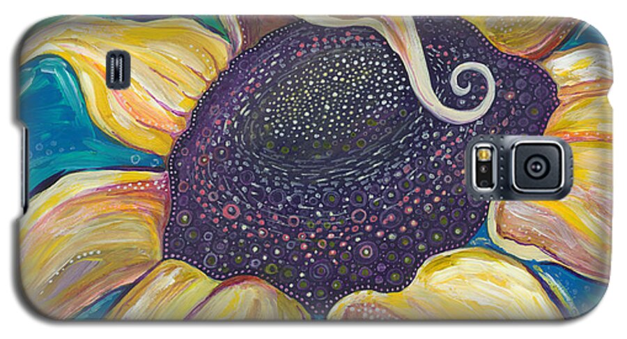 Sunflower Painting Galaxy S5 Case featuring the painting Shine Bright by Tanielle Childers