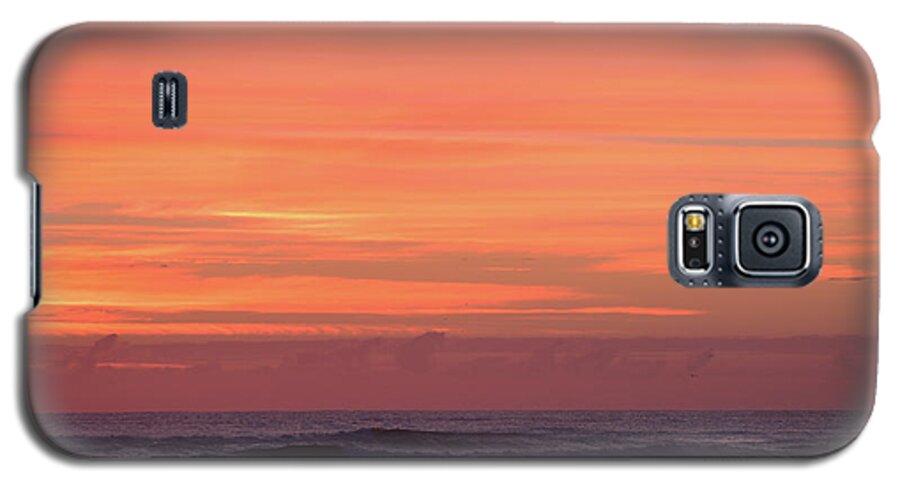 Daytona Beach Shores Galaxy S5 Case featuring the photograph Shoreline with birds before sunrise 11-4-16 by Julianne Felton