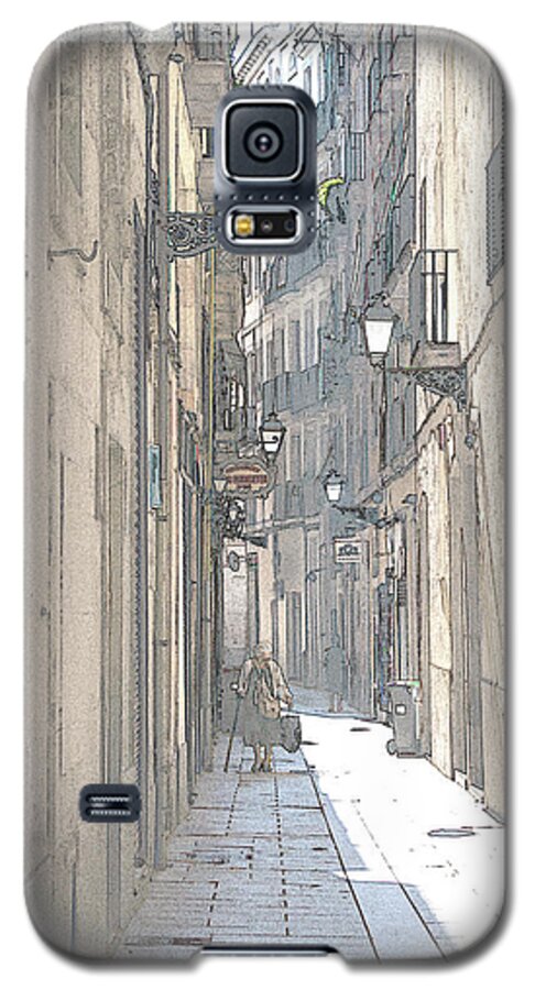 Side Street Galaxy S5 Case featuring the digital art Side Street by Victoria Harrington